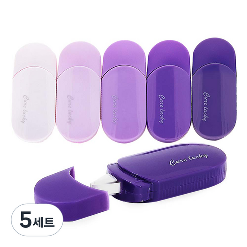 다다 바이올렛 그라데이션 수정테이프 6종 세트, 혼합색상, 5세트