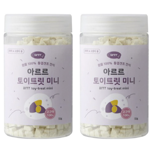 동원아르르 반려동물 토이트릿 미니 간식, 고구마, 55g, 2개