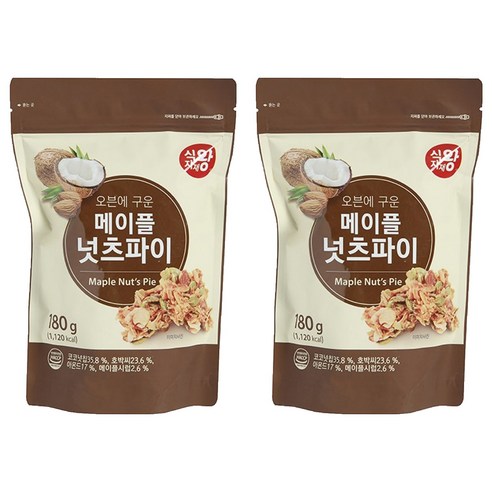 식자재왕 넛츠파이 견과, 180g, 2개