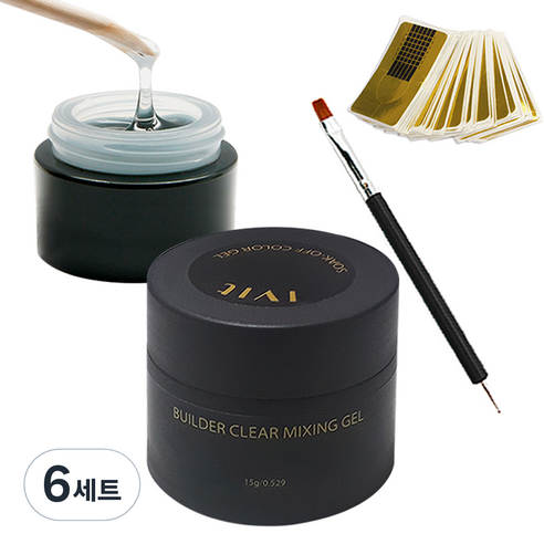 아이빛 빌더 클리어젤 15g + 브러쉬 + 폼지 50p 세트, 6세트
