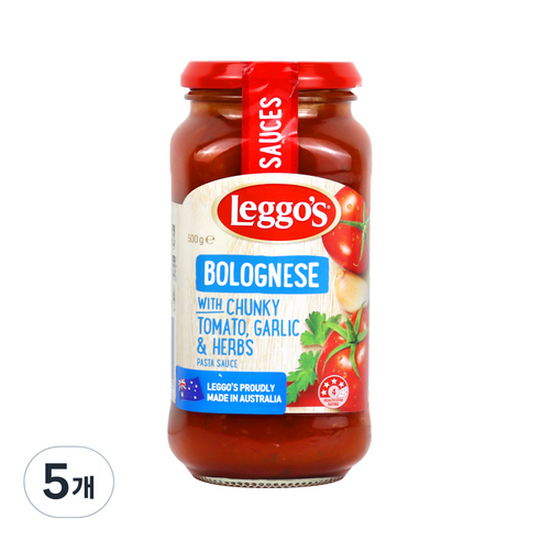 레고스 볼로네이즈 파스타 소스, 500g, 5개