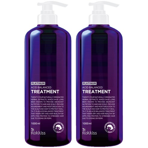 록키스 플래티늄 약산성 헤어트리트먼트, 1000ml, 2개