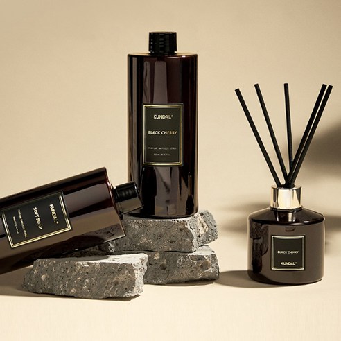 실내 공간의 향기로운 편안함을 위한 쿤달 퍼퓸 디퓨저 리필 세트