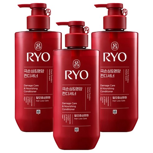 려 함빛 극손상 & 영양 컨디셔너 탈모증상완화 플로럴 파우더리향, 480ml, 3개