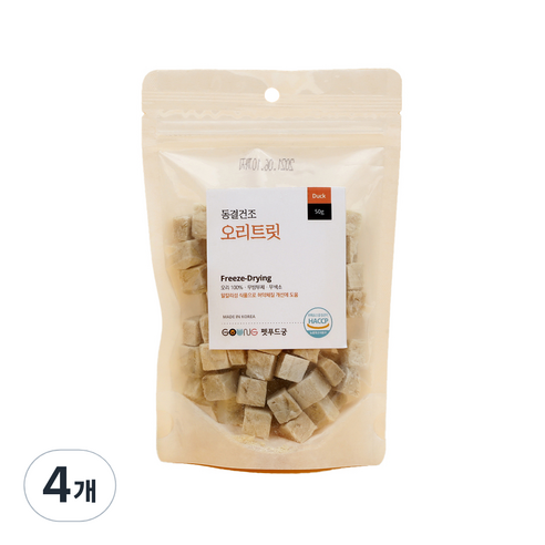 궁 반려동물 동결건조 간식 50g, 오리 트릿, 4개