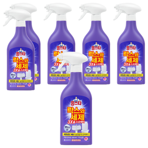 홈스타 락스와세제 욕실청소용 폼 스프레이 후로랄, 500ml, 6개