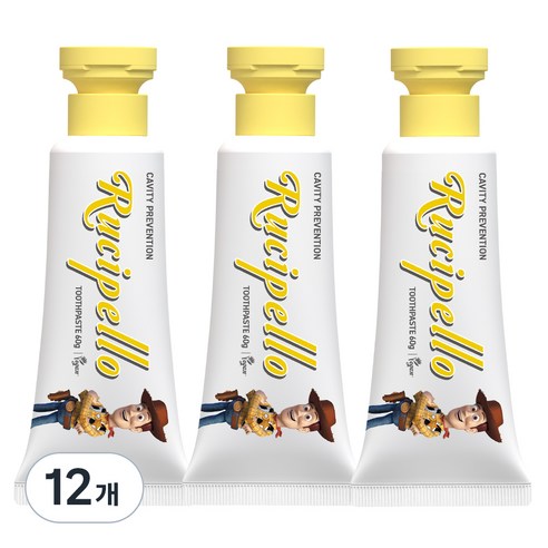 루치펠로 멜레멜레 어린이 저불소 치약, 60g, 12개