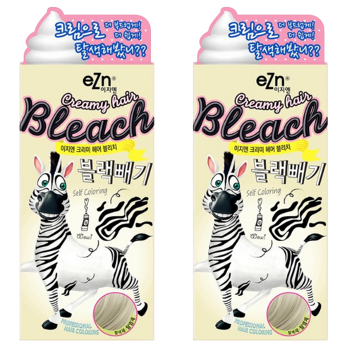 이지엔 크리미 헤어 블리치 블랙빼기 세트, 90g, 2개