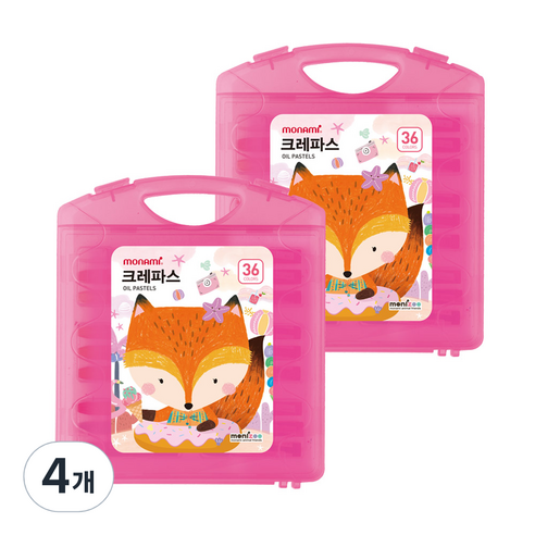 모니주 가방 크레파스 핑크, 36색, 4개