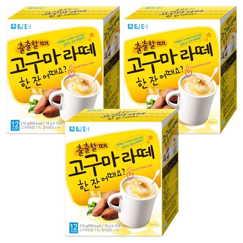 담터 고구마라떼 분말, 18g, 12개입, 3개