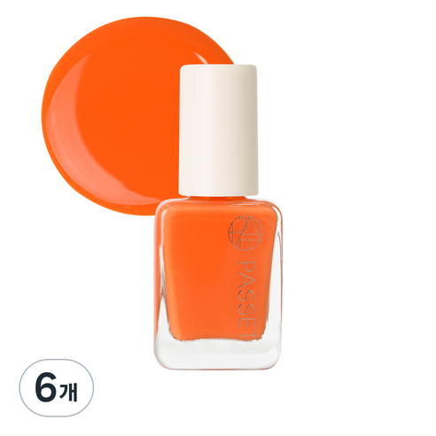 파셋 셀럽 네일컬러 폴리쉬 매니큐어 7ml, 27 파티오렌지, 6개