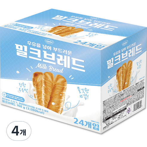 밀크브래드 24p, 768g, 4개