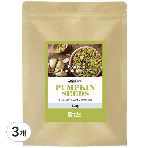 로얄푸드 구운 호박씨, 500g, 3개