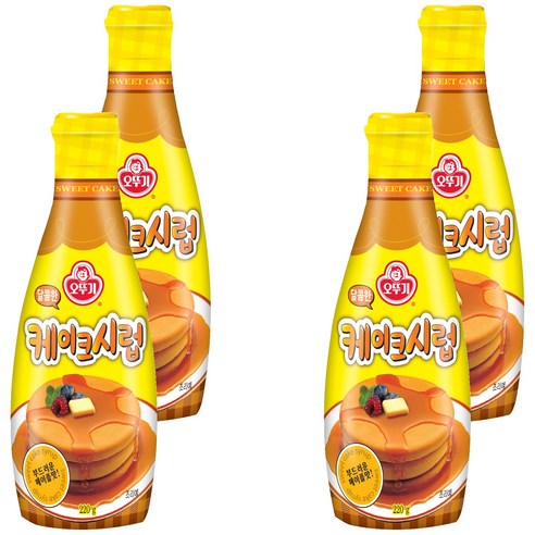 오뚜기 달콤한 케이크 시럽, 220g, 4개