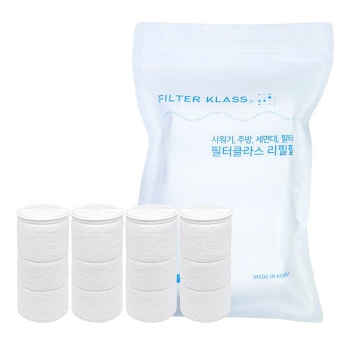 필터클래스 듀벨 싱크애 주방용 호환 염소녹물필터, 4개