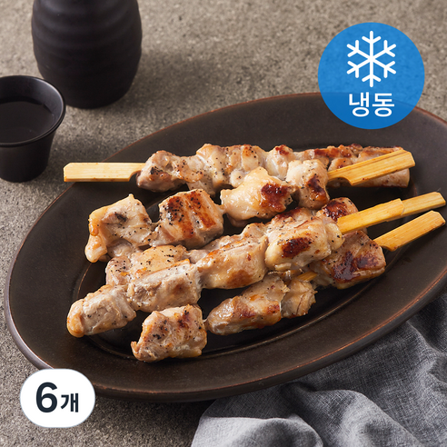 비법가루솔솔 닭다리 순살꼬치 (냉동), 6개, 350g