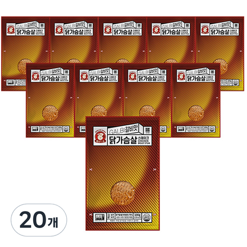 바로드숑 아침 닭가슴살 스테이크 갈비, 100g, 20개