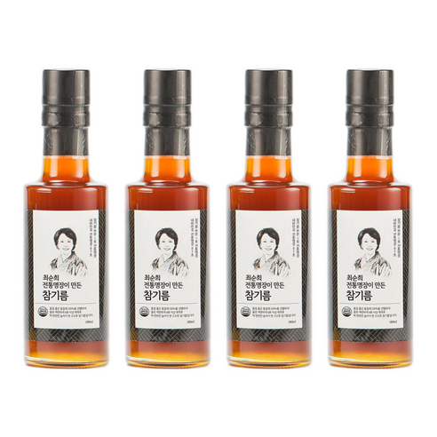 승인식품 최순희 전통명장이 만든 참기름, 180ml, 4개