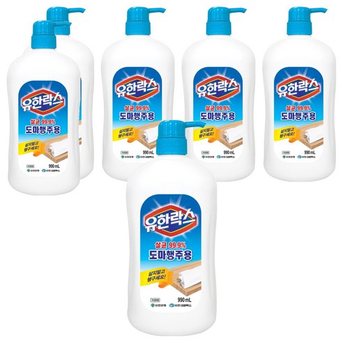 유한락스 도마행주용 세척제, 990ml, 6개