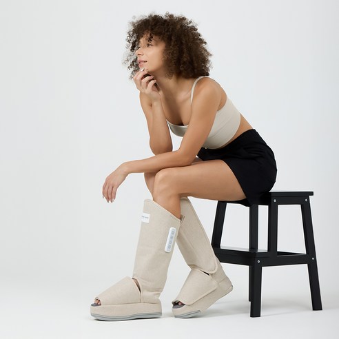 제스파 더툴 400 에어슈 듀얼 발 종아리 다리 마사지기 양쪽세트 ZP5645, 데저트 베이지