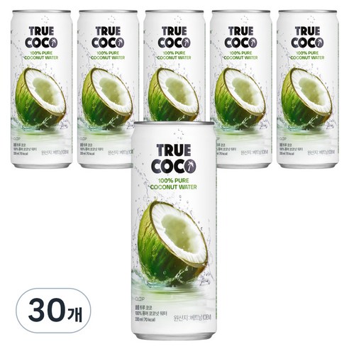클룹 트루코코 퓨어 코코넛워터, 330ml, 30개
