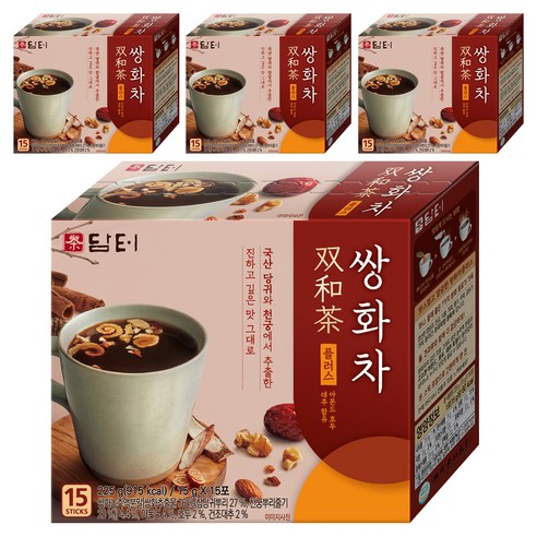 담터 쌍화차 플러스, 15g, 15개입, 4개
