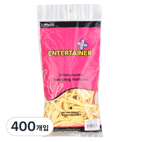 네오룬즈 260N 요술풍선, 파스텔 아이보리, 400개입