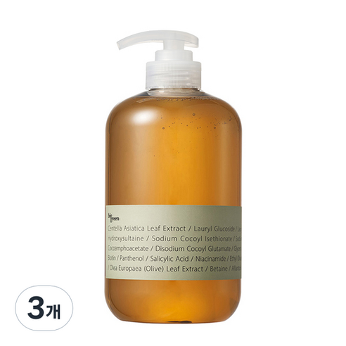 빅그린 헤어로스 시카 샴푸, 1000ml, 3개