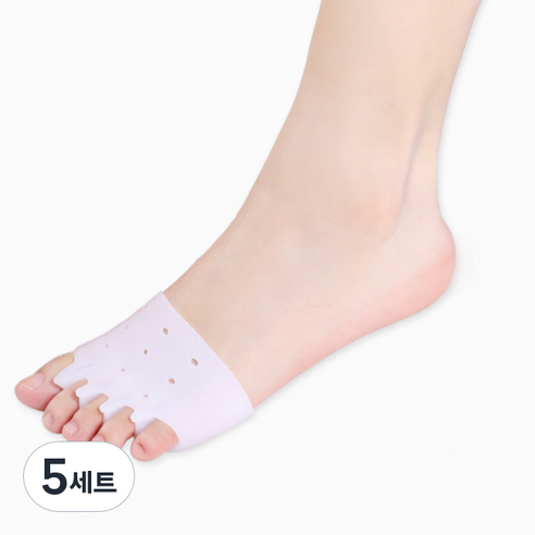 스카위즈 심플 앞꿈치 발가락 보호기 양발착용 세트 화이트, 5세트