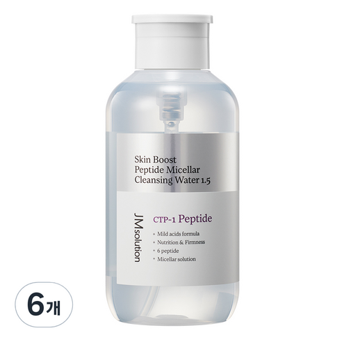 제이엠솔루션 스킨 부스트 펩타이드 미셀라 클렌징 워터 1.5, 500ml, 6개