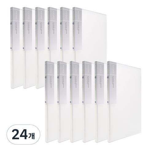 희망사무포인트 내지 고정형 내츄럴 크리어화일 10p, 흰색, 24개