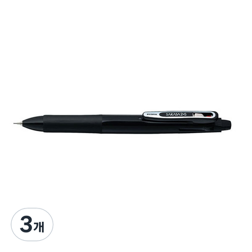 제브라 사라사 멀티펜 2+SB SJ2, 다크블랙, 3개