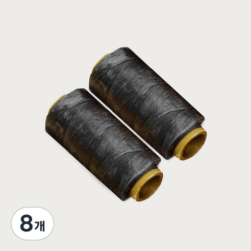 가죽공예 왁스실 초사용 1mm x 220m, 다크그레이, 8개
