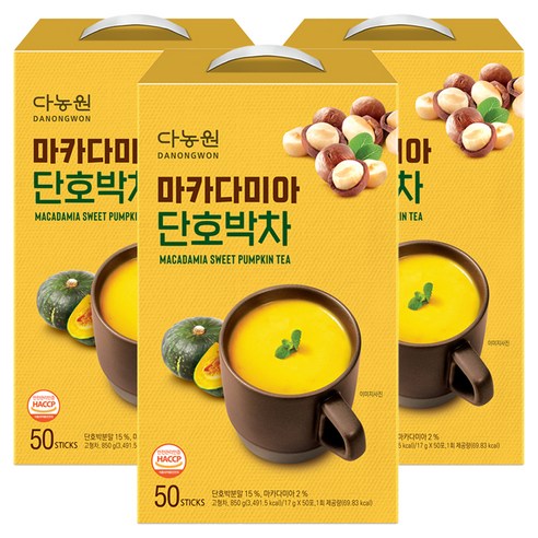 다농원 마카다미아 단호박차, 50개입, 3개, 17g