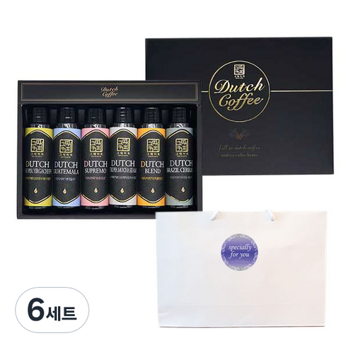그때커피 더치커피 세트 + 쇼핑백, 6종, 6세트