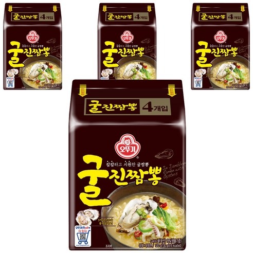 오뚜기 굴진짬뽕 라면 130g, 16개