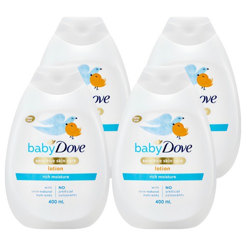 베이비도브 리치 모이스처 유아 바디로션, 400ml, 4개