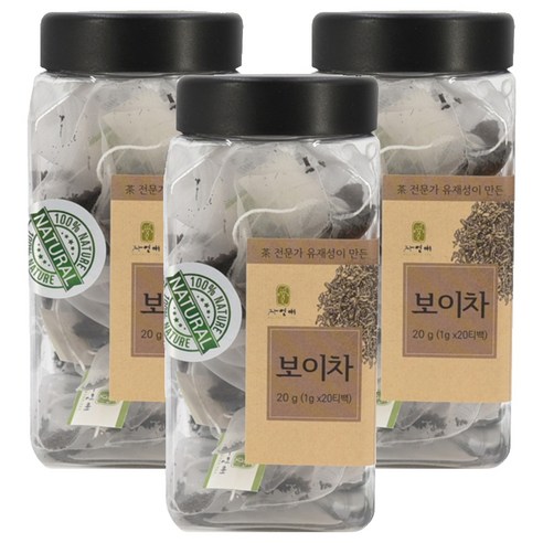 자연애 보이차, 1g, 20개입, 3개