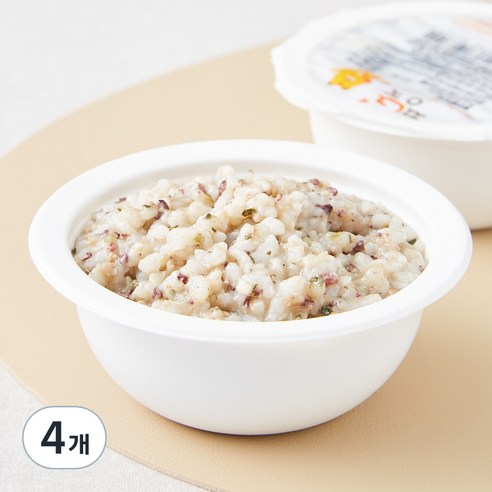 짱죽 중기 9개월부터 이유식 한우흑미죽, 혼합맛(한우/흑미), 200g, 4개