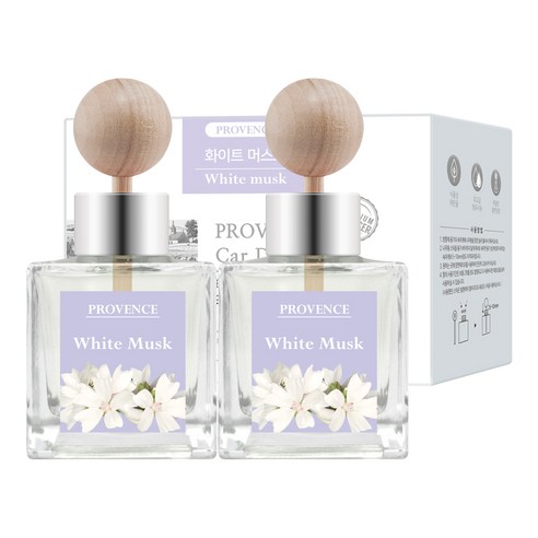 프로방스 카 디퓨저 50ml, 화이트머스크, 1개