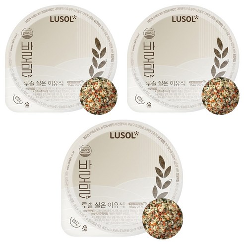 루솔 바로밀 한우 애호박 아기밥 이유식, 120g, 3개