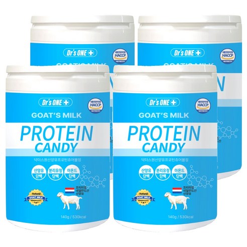 닥터스원 산양유 프로틴 캔디 츄어블정 70p, 140g, 4개