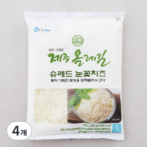 올레길치즈 슈레드 눈꽃 치즈, 300g, 1개입, 4개