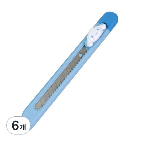 바이하츠 시나모롤 포켓 컷터칼 소, 하늘, 6개