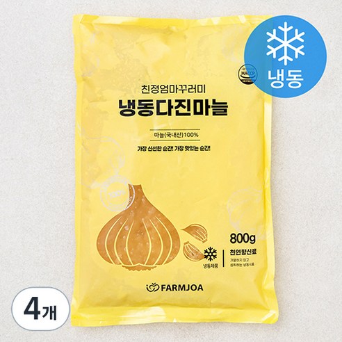 친정엄마꾸러미 다진마늘 (냉동), 800g, 4개