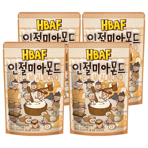 바프 인절미 아몬드, 120g, 4개