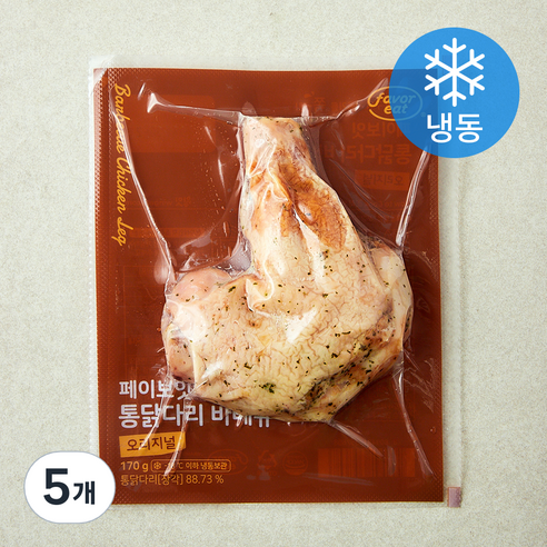 페이보잇 통닭다리 바베큐 오리지널 (냉동), 170g, 5개