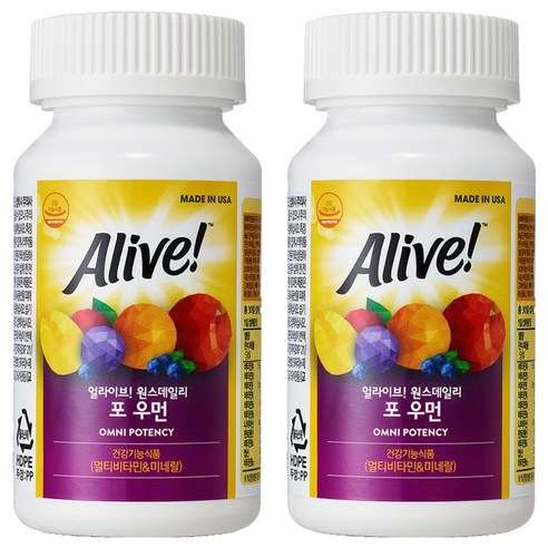 얼라이브 원스데일리 포우먼 멀티비타민, 30정, 2개