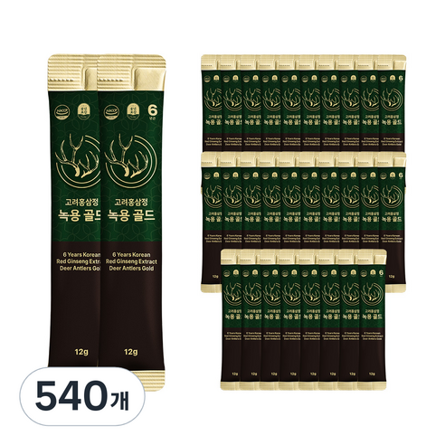 풍년보감 6년근 고려홍삼정 녹용 골드 벌크포장, 12g, 540개