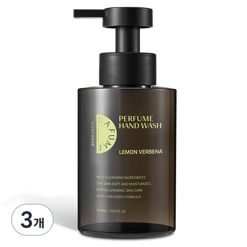 다퓸 바이 코코도르 시그니처 퍼퓸 핸드워시 레몬버베나, 500ml, 3개